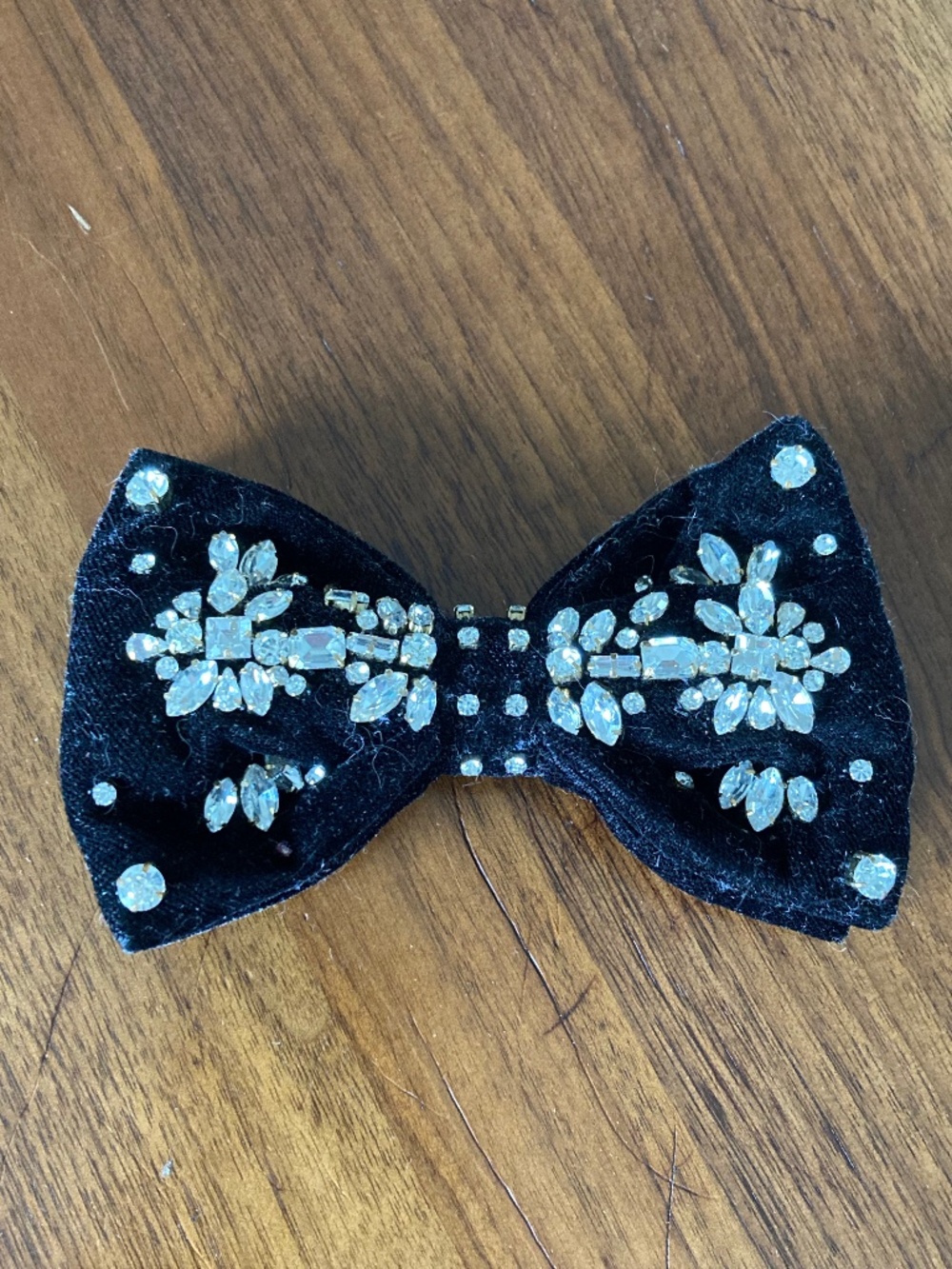 j. crew velvet crystal embellished hair bow clip